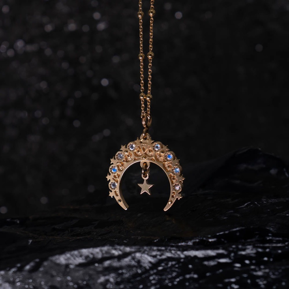 Złoty Naszyjnik Lunula Księżycowa MOON Natural.jpg