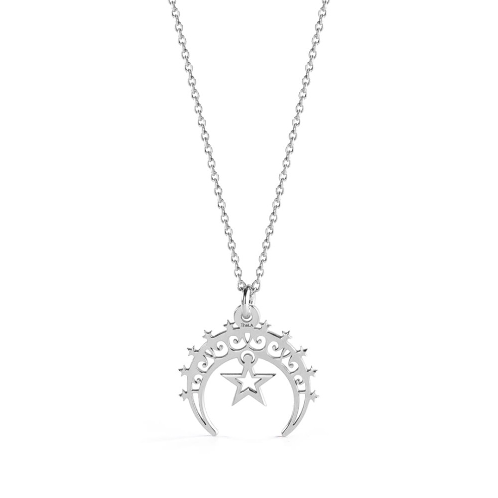 Złoty Naszyjnik Księżyc LIGHT MOON STAR Silver.jpg