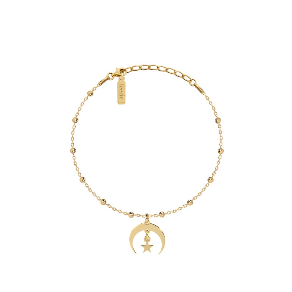 Złota Bransoletka Kuleczki Księżyc MOON.jpg