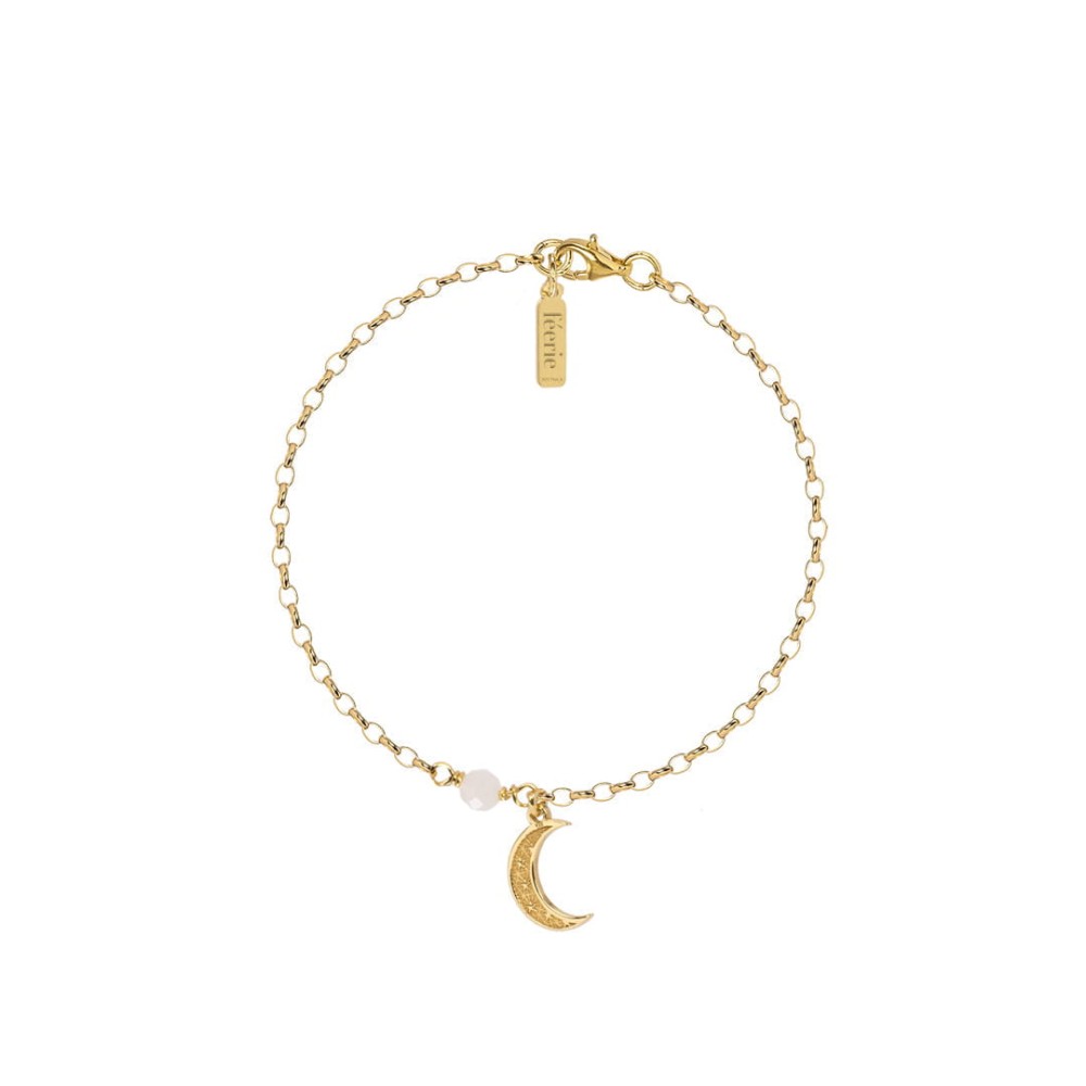 Złota Bransoletka Na Noge Księżyc MOON.jpg
