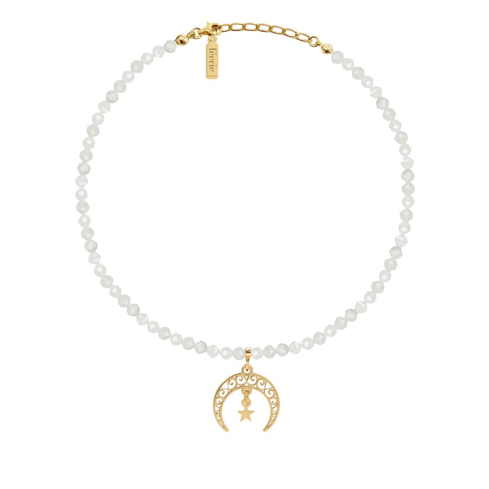 Złoty Choker Kamień Księżycowy Księzyc THE MOON FEERIE.jpg