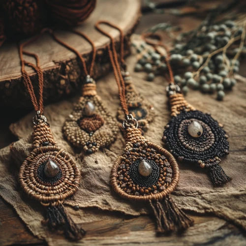 ręcznie robiony naszyjnik