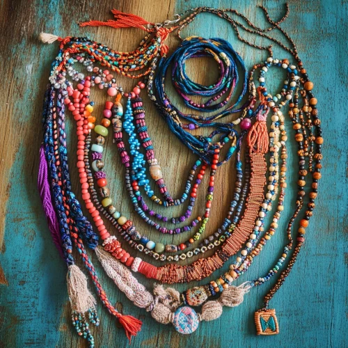 ręcznie wykonany naszyjnik