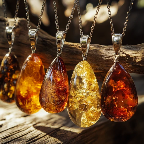 wisiorki bursztynowe