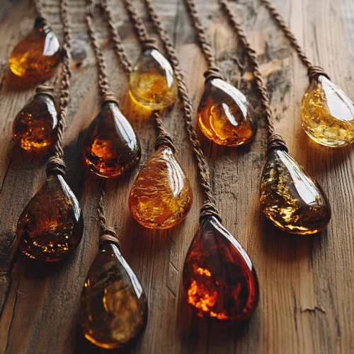 wisiorki z bursztynu
