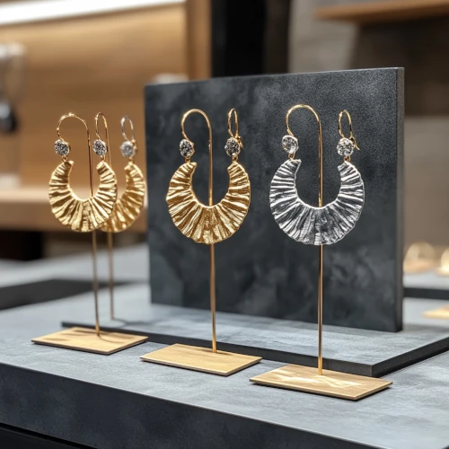 złote i srebrne kolczyki